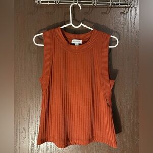 Evereve Women's Ribbed Terracotta Tank Top